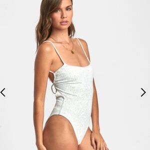 White Floral One-Piece Swimsuit